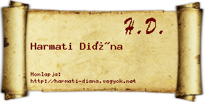 Harmati Diána névjegykártya